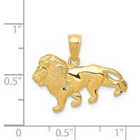 14K Yellow Gold Lion Charm view 4