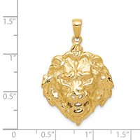14K Lion Head Charm view 4