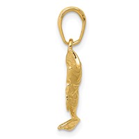 14K Small Bass Fish Charm view 2
