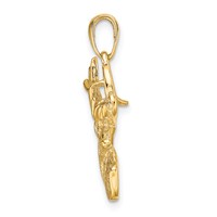 14K Yellow Gold Polished Deer Head Charm view 2
