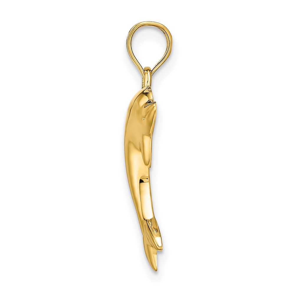 14k Polished Dolphin Charm (K4875)