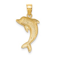 14K Polished Dolphin Charm view 4
