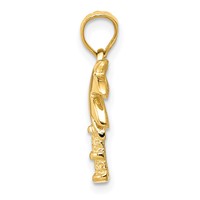 14K Yellow Gold Palm Tree view 2