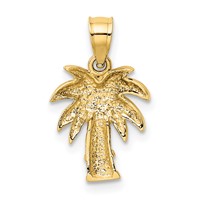 14K Yellow Gold Palm Tree view 3