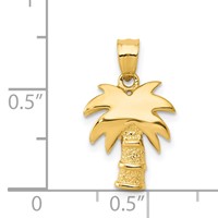 14K Yellow Gold Palm Tree view 4
