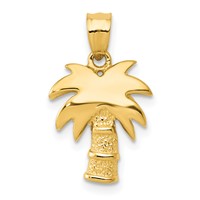 14K Yellow Gold Palm Tree view 1