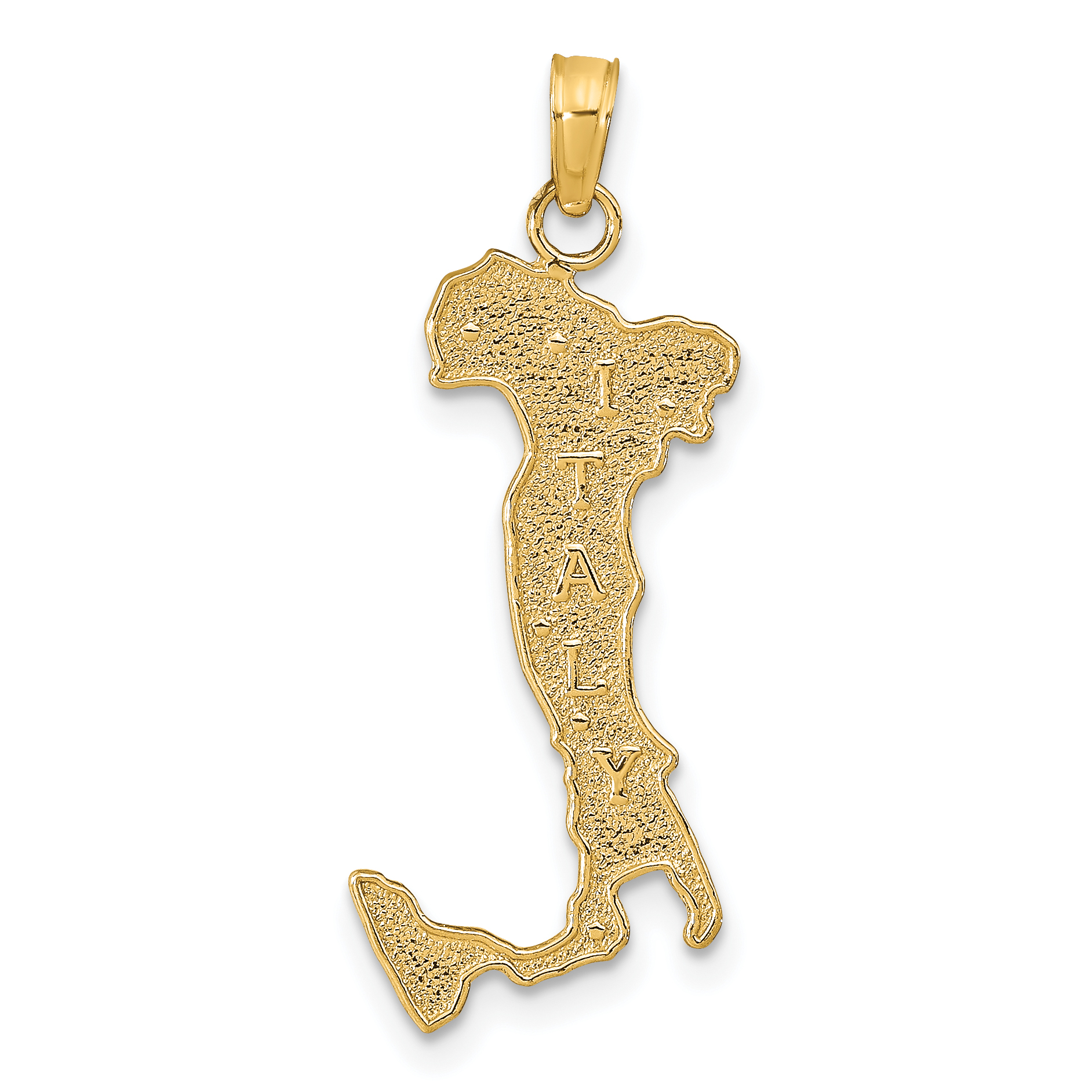 14K Map with ITALY Charm (K4921)