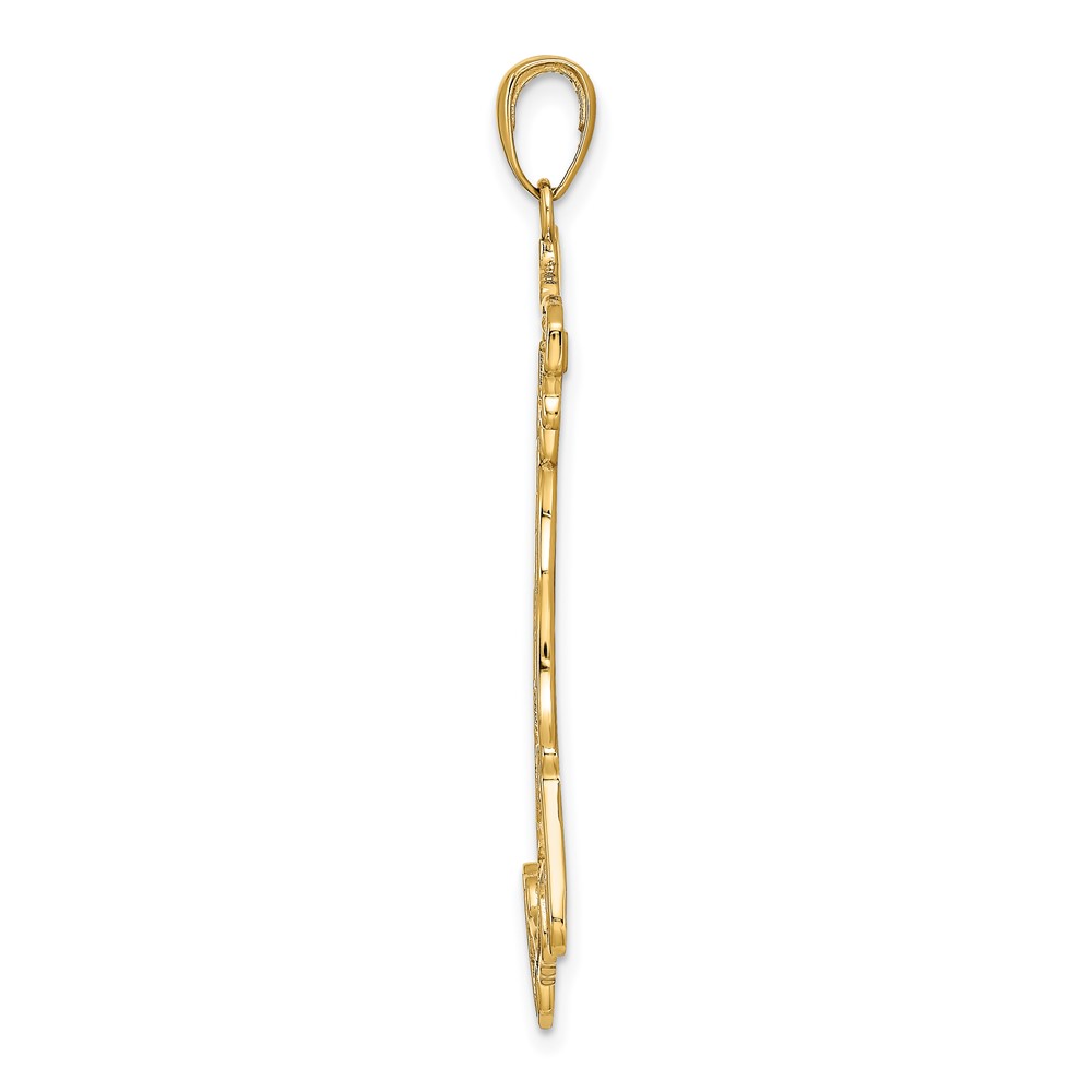 14K Large Map with ITALY Pendant (K4922)
