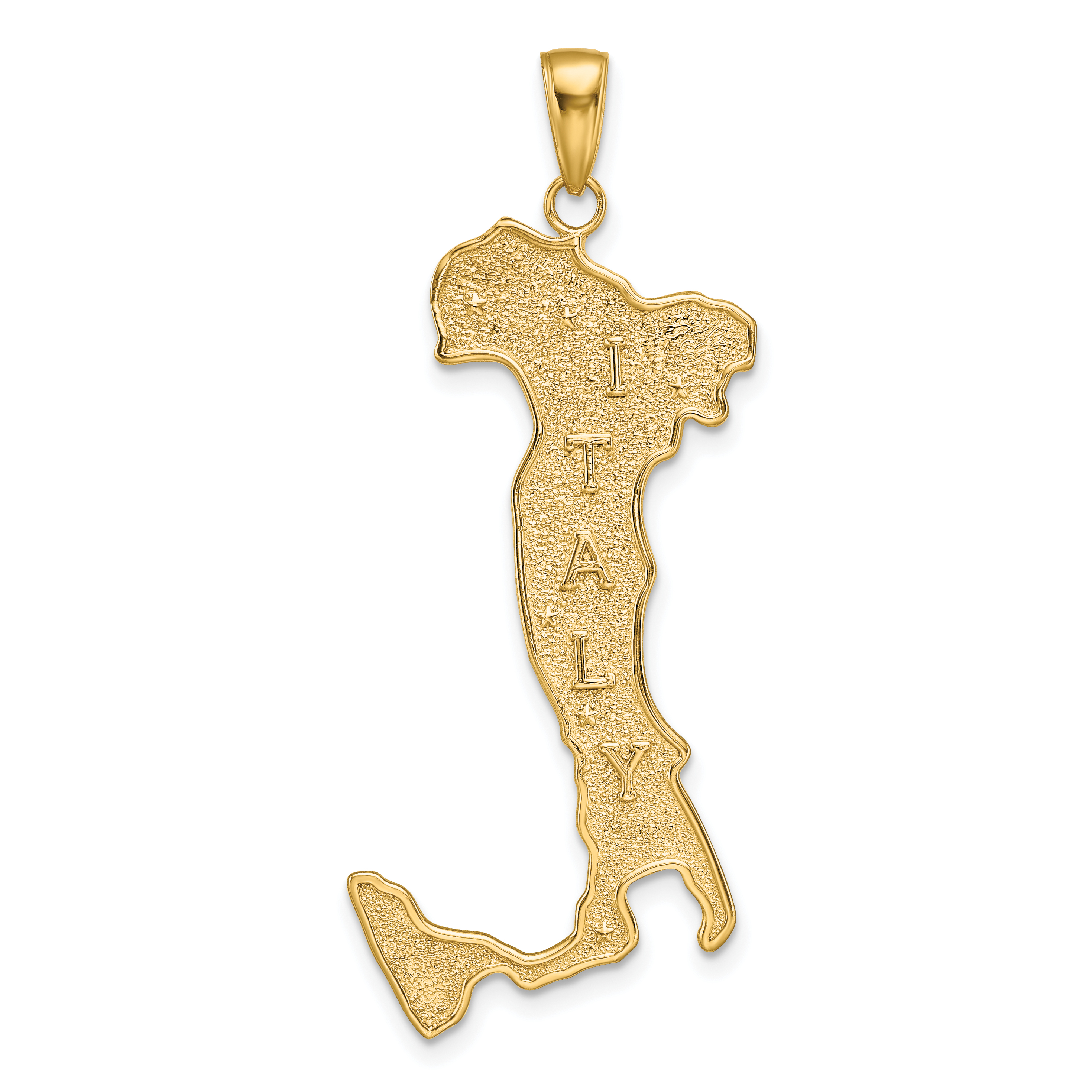 14K Large Map with ITALY Pendant (K4922)