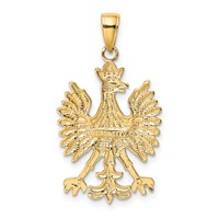 14K Yellow Gold Phoenix Mythological Bird Charm view 3