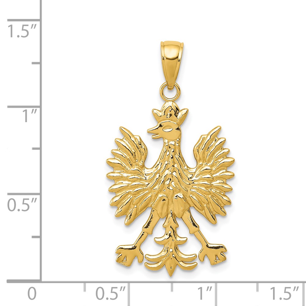 14k Phoenix Mythological Bird Charm (K4925)