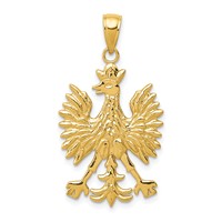 14K Yellow Gold Phoenix Mythological Bird Charm view 1