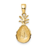 14K Diamond-cut Pineapple Pendant view 3
