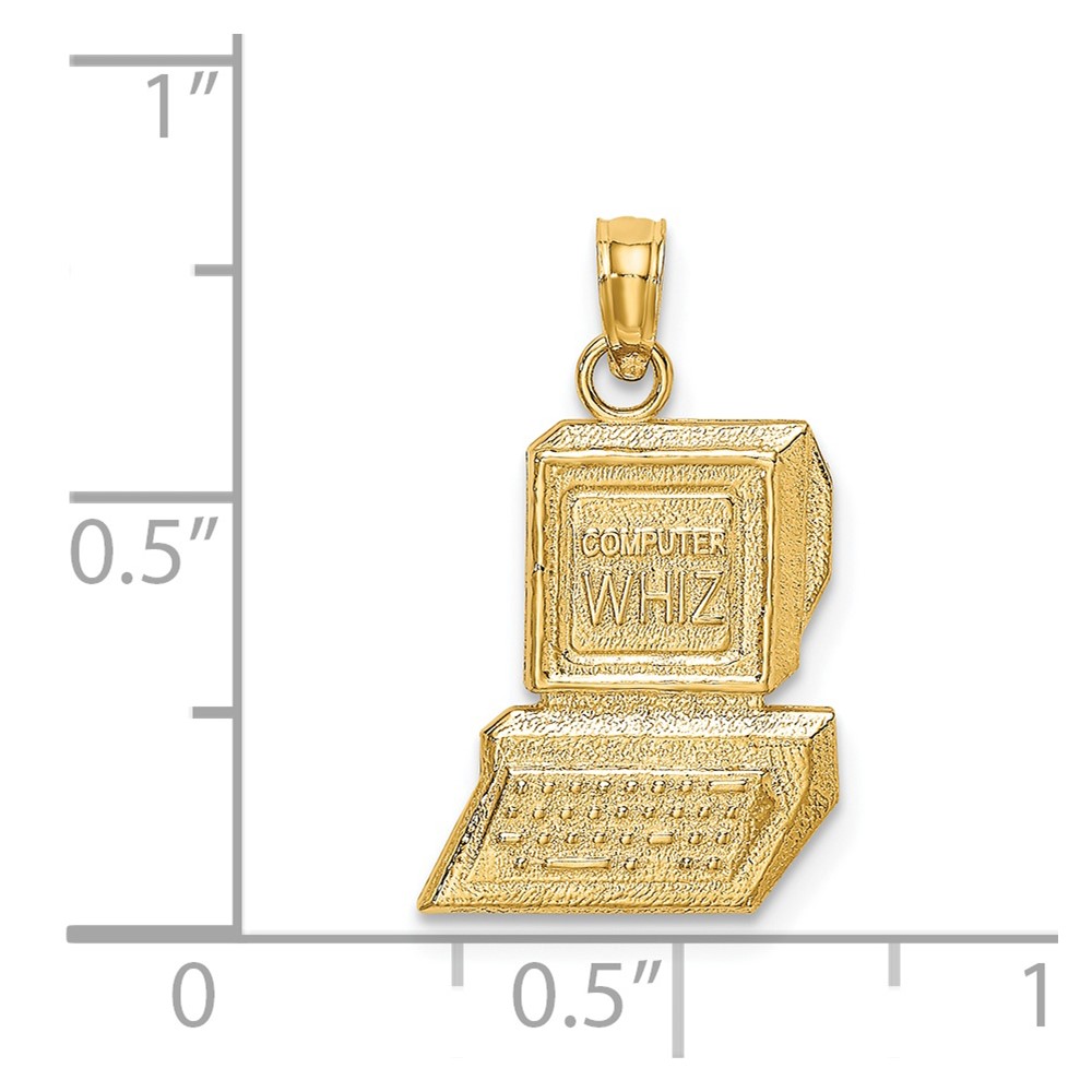 14k COMPUTER WHIZ Charm (K4942)