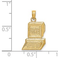 14K Yellow Gold Computer Whiz Charm view 3