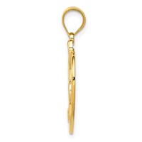 14K Yellow Gold Treble Clef in Heart Charm view 2