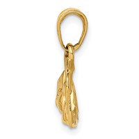14K Polished Open-Backed Comedy Tragedy Pendant view 2