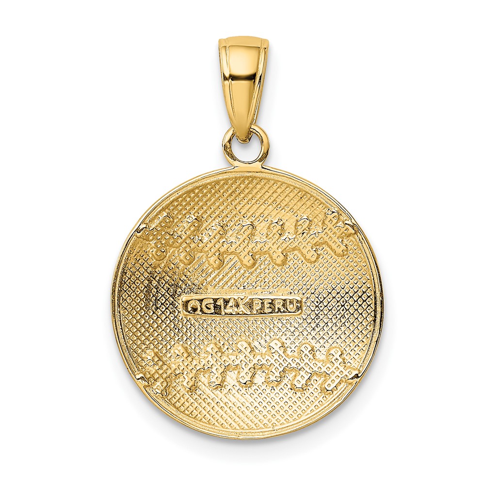 14k Polished Baseball Charm (K4948)