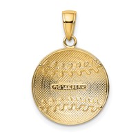 14K Polished Baseball Charm view 3