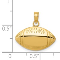14K Yellow Gold Football Charm view 4