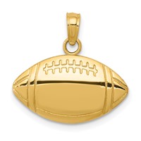 14K Yellow Gold Football Charm view 1
