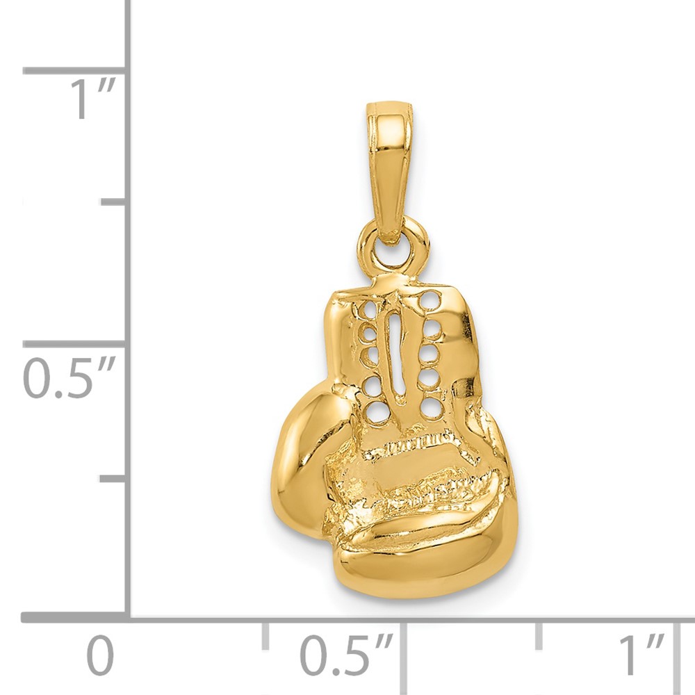 14K Polished Cut-out Boxing Glove Charm (K4962)