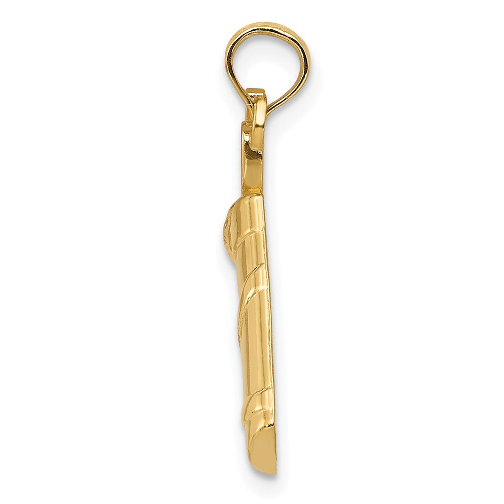 14k Polished Golf Bag Charm (K4963)