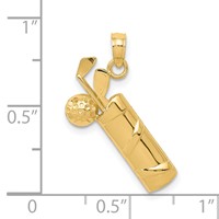 14K Polished Golf Bag Charm view 4
