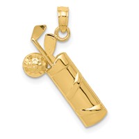 14K Polished Golf Bag Charm view 1