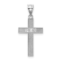 14K White Gold Cross Pendant view 3