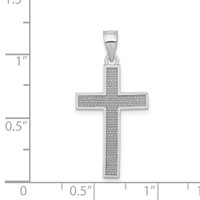 14K White Gold Cross Pendant view 4