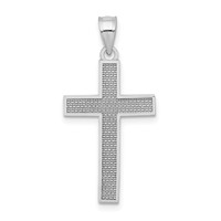 14K White Gold Cross Pendant view 1