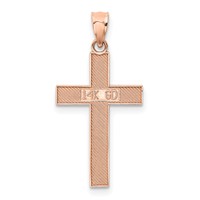 14K Rose Gold Cross Pendant view 3
