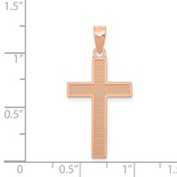 14K Rose Gold Cross Pendant view 4