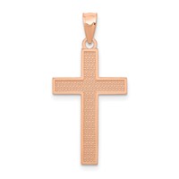 14K Rose Gold Cross Pendant view 1