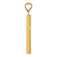 14K Polished Hollow Cross Pendant view 2