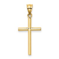 14K Yellow Gold Cross Pendant view 3