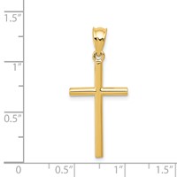 14K Yellow Gold Cross Pendant view 4