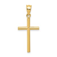 14K Yellow Gold Cross Pendant view 1