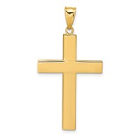 14K Hollow Cross Pendant view 1