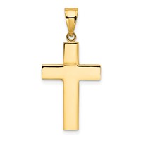 14K Hollow Cross Pendant view 1