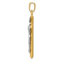 14K Two-tone Inri Crucifix Pendant view 2