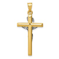 14K Two-tone Inri Crucifix Pendant view 4