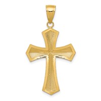14K Yellow Gold Passion Cross Pendant view 4