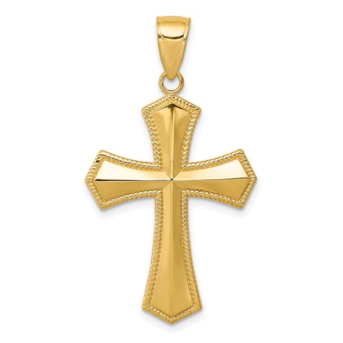 14K Yellow Gold Passion Cross Pendant