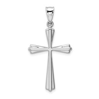 14K White Gold Polished Cross Pendant view 1