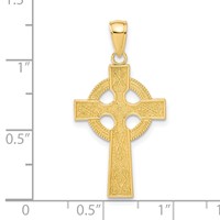 14K Yellow Gold Celtic Cross Pendant view 4