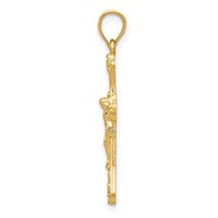 14K Yellow Gold Crucifix Pendant view 2