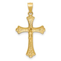 14K Yellow Gold Crucifix Pendant view 4
