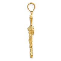 14K Yellow Gold Crucifix Pendant view 2